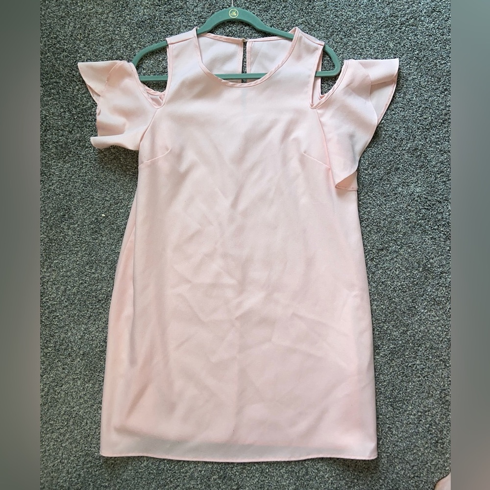 Pink off the shoulder dress